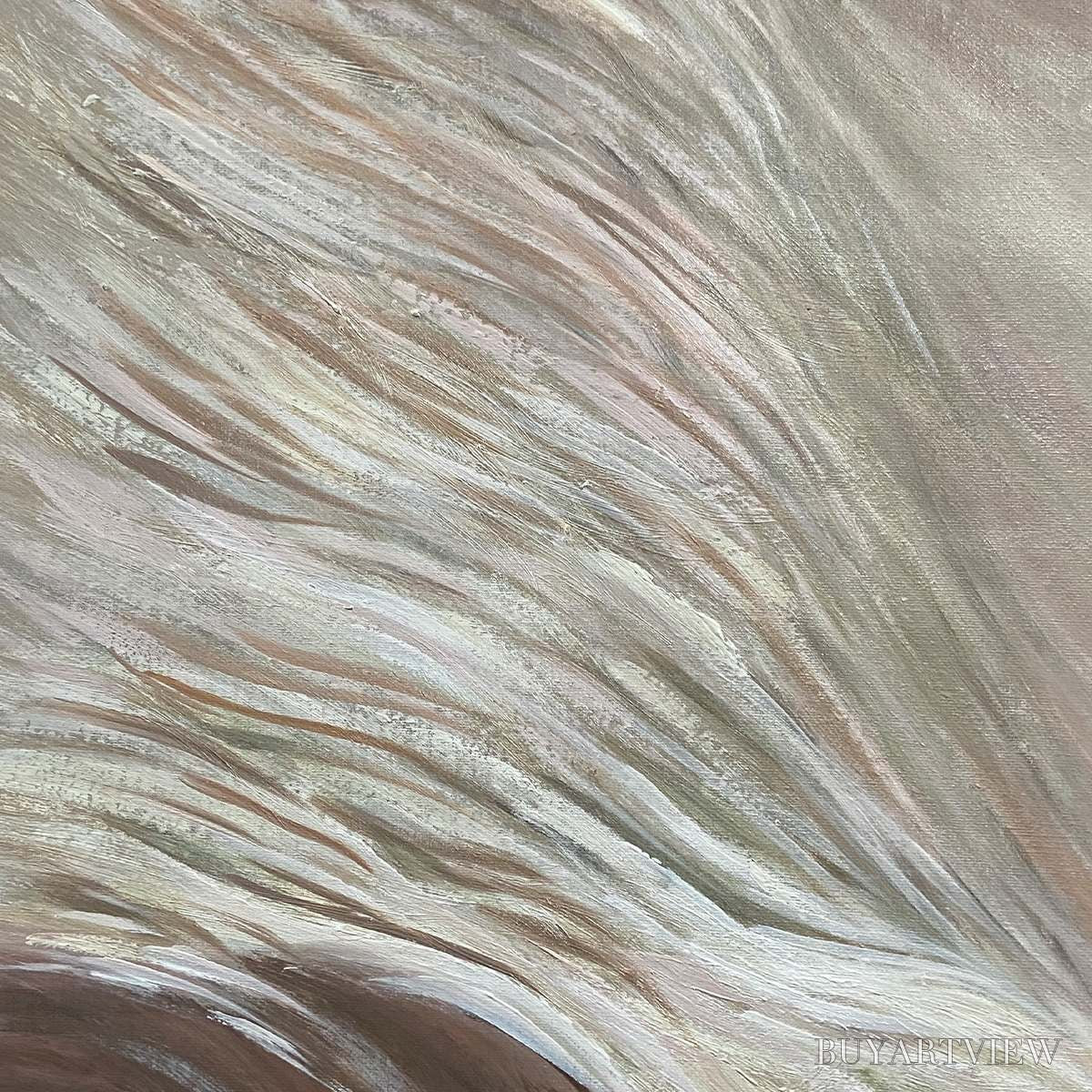 BUYARTVIEW White Sand Dunes – Textured Abstract Landscape Painting, Vertical - image 4