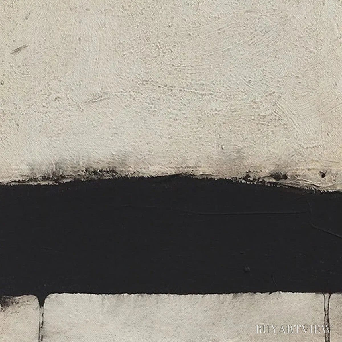BUYARTVIEW Minimalist Black and White Landscape – Textured Abstract Painting, Vertical - image 3