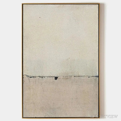 BUYARTVIEW Minimalist Earthscape – Neutral Abstract Landscape Painting, Vertical - image 1