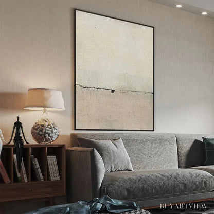 BUYARTVIEW Minimalist Earthscape – Neutral Abstract Landscape Painting, Vertical - image 5