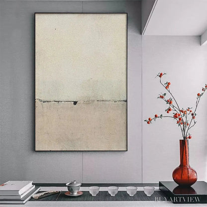 BUYARTVIEW Minimalist Earthscape – Neutral Abstract Landscape Painting, Vertical - image 6