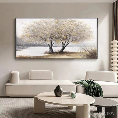 BUYARTVIEW Twilight Trees – Serene Landscape Painting of Trees by the Water - image 3
