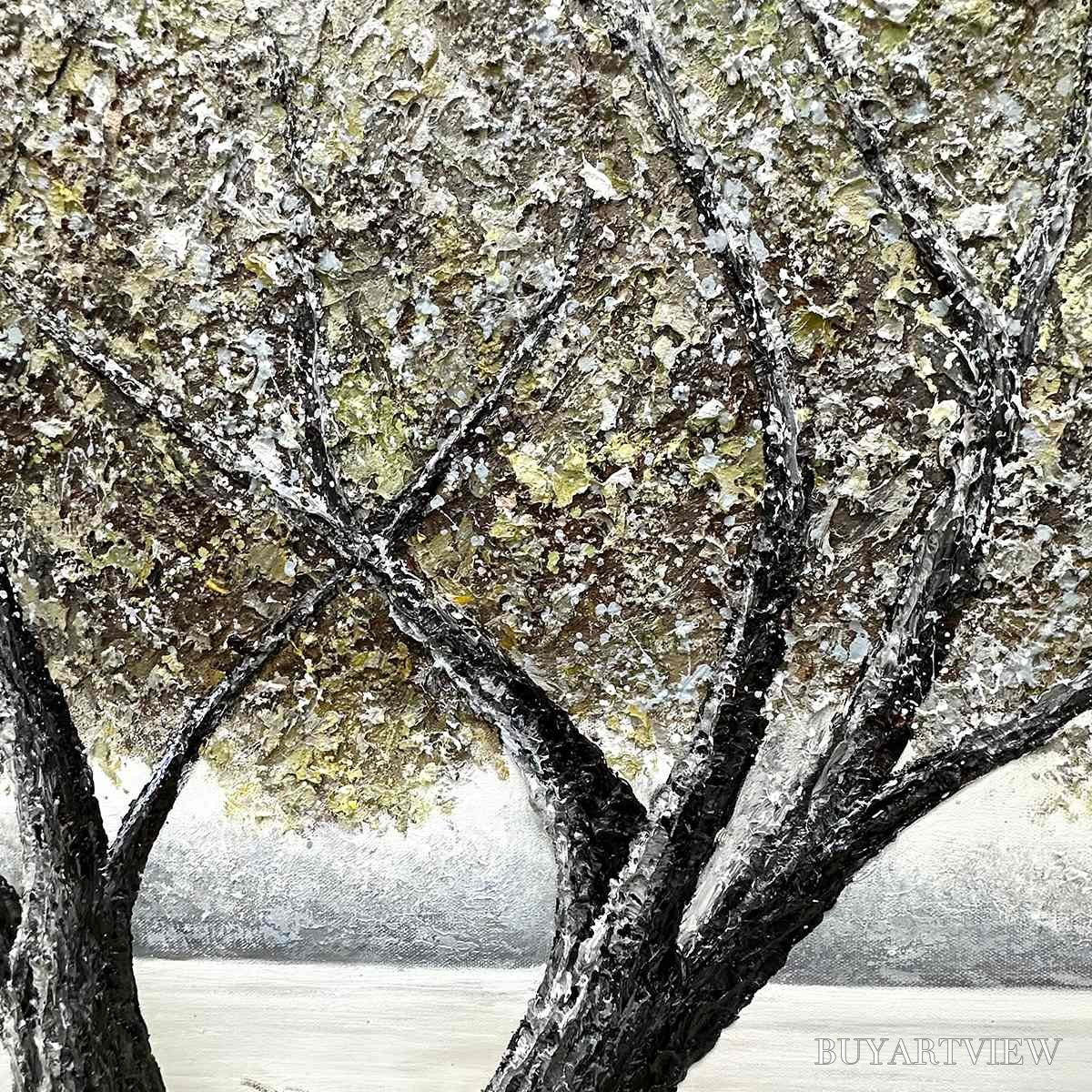 BUYARTVIEW Twilight Trees – Serene Landscape Painting of Trees by the Water - image 4