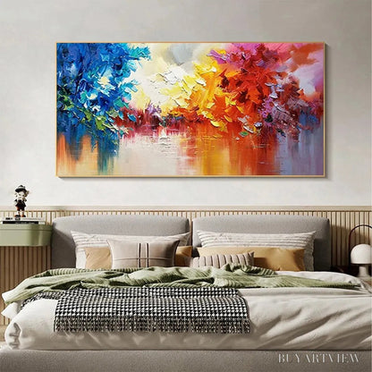 BUYARTVIEW Colorful Reflections – Textured Abstract Landscape Painting - image 5