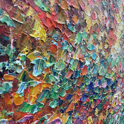 BUYARTVIEW Autumn Glow – Textured Abstract Landscape Painting in Vibrant Autumn Colors - image 3