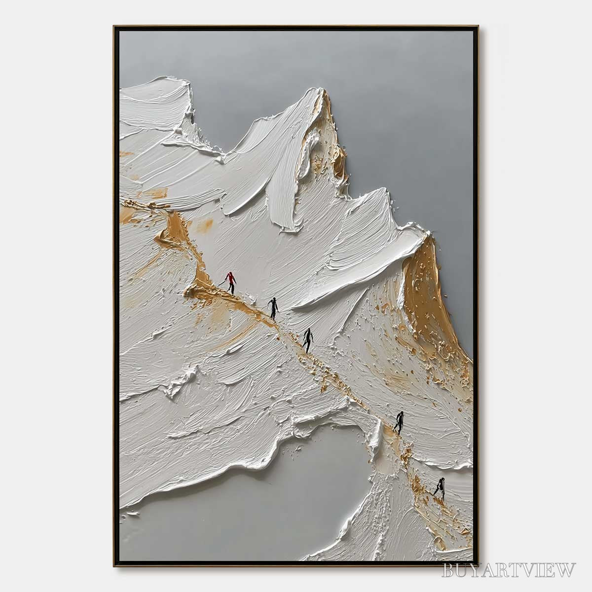 BUYARTVIEW the Ascent – Textured Abstract Mountain Impasto Oil Painting - image 1