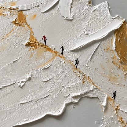 BUYARTVIEW the Ascent – Textured Abstract Mountain Impasto Oil Painting - image 3