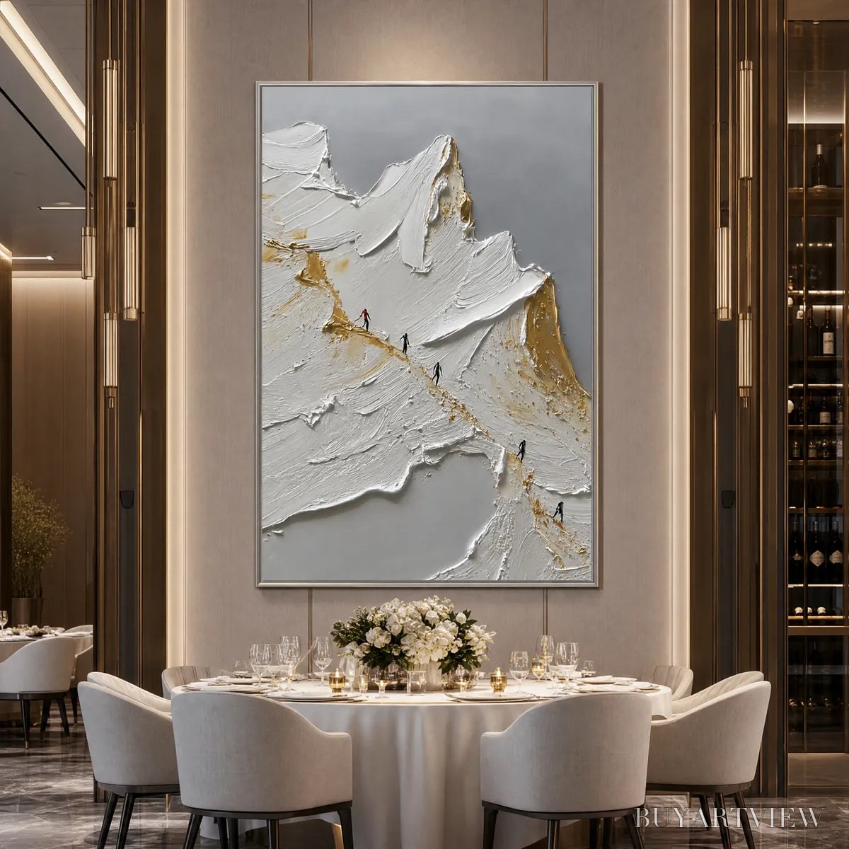BUYARTVIEW the Ascent – Textured Abstract Mountain Impasto Oil Painting - image 6