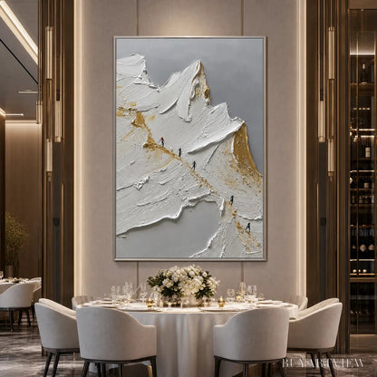 BUYARTVIEW the Ascent – Textured Abstract Mountain Impasto Oil Painting - image 6
