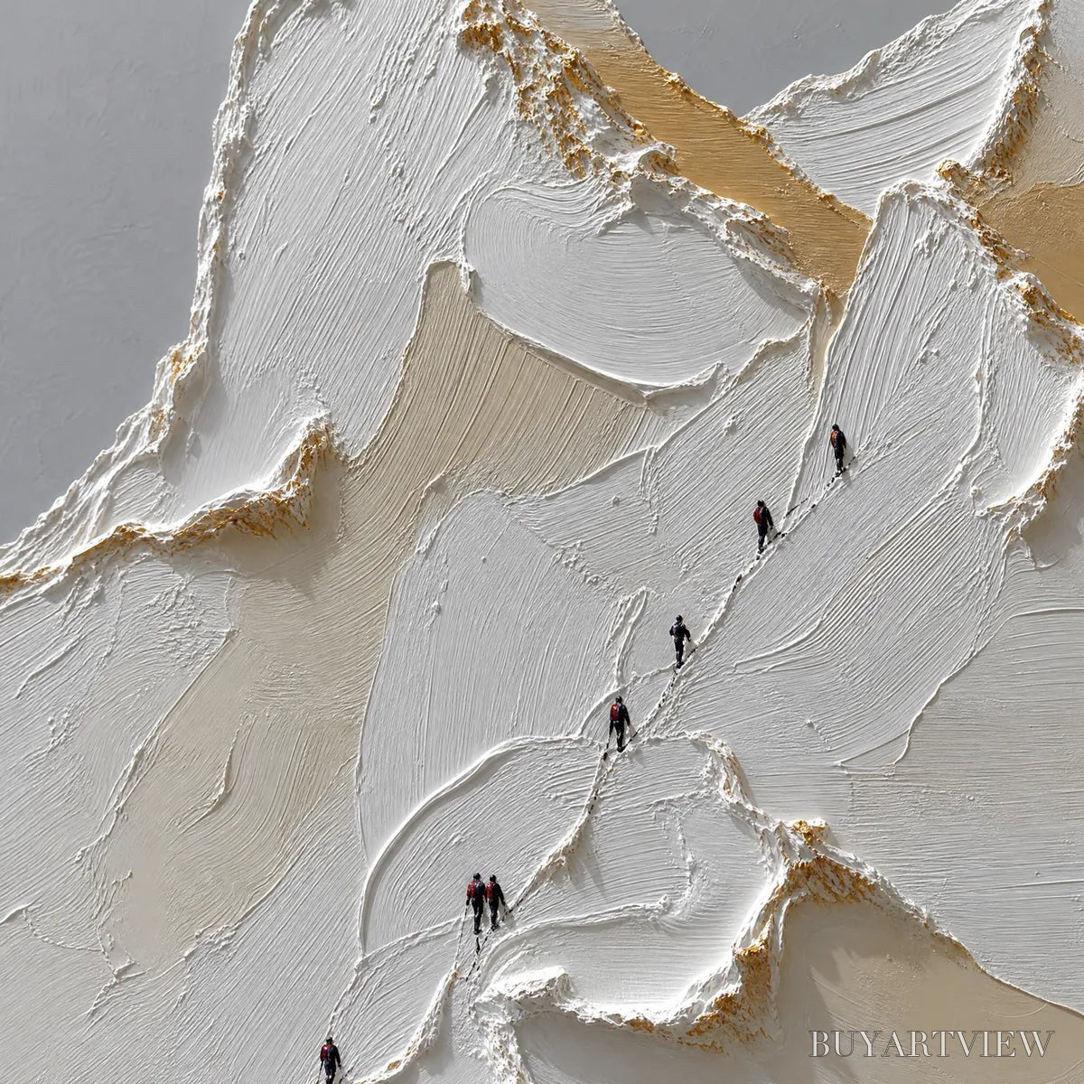 BUYARTVIEW Apex – Textured Impasto Painting of a Mountain Ascent - image 3