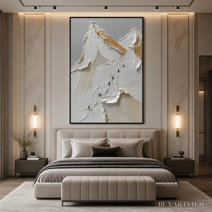 BUYARTVIEW Apex – Textured Impasto Painting of a Mountain Ascent - image 4