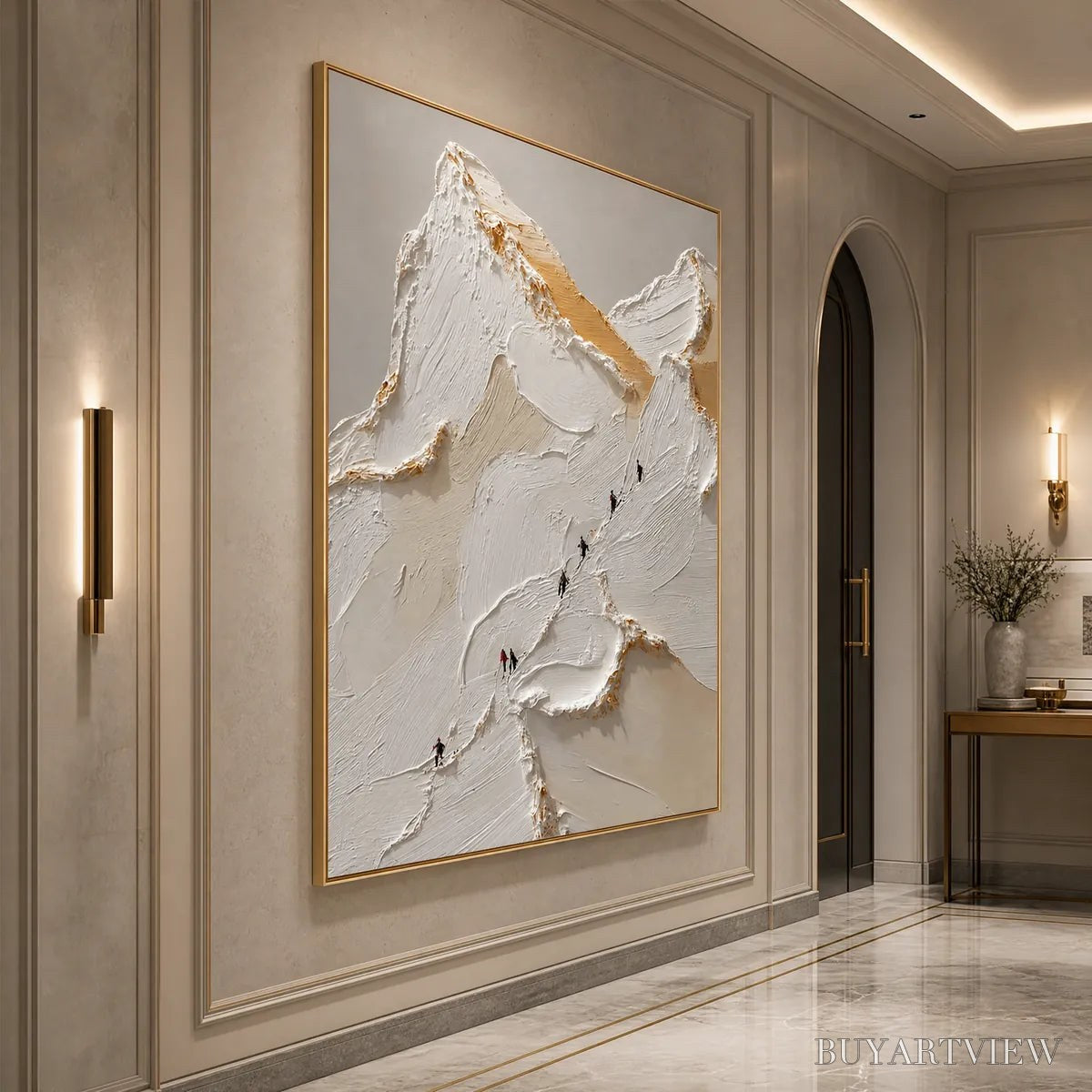 BUYARTVIEW Apex – Textured Impasto Painting of a Mountain Ascent - image 5
