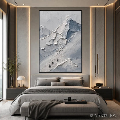 BUYARTVIEW the Ascent – Textured Palette Knife Mountain Climbers - image 6