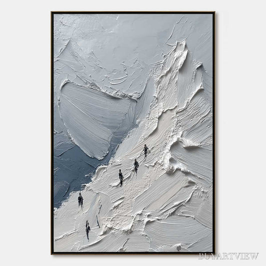 BUYARTVIEW the Ascent Textured Impasto Mountain Oil Painting - image 1