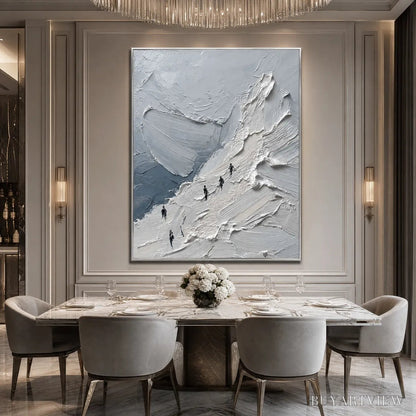 BUYARTVIEW the Ascent Textured Impasto Mountain Oil Painting - image 6