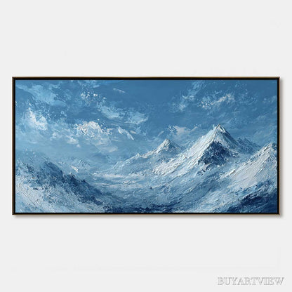 BUYARTVIEW Alpine Echo – Textured Impasto Mountain Landscape Painting - image 1