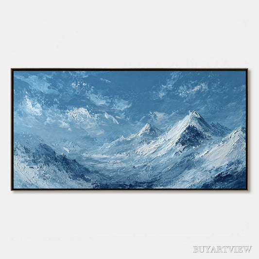 BUYARTVIEW Alpine Echo – Textured Impasto Mountain Landscape Painting - image 1