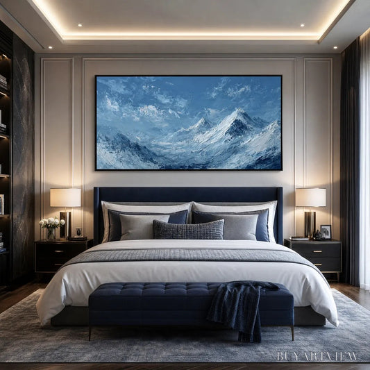BUYARTVIEW Alpine Echo – Textured Impasto Mountain Landscape Painting - image 2