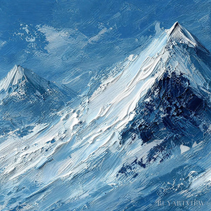 BUYARTVIEW Alpine Echo – Textured Impasto Mountain Landscape Painting - image 3