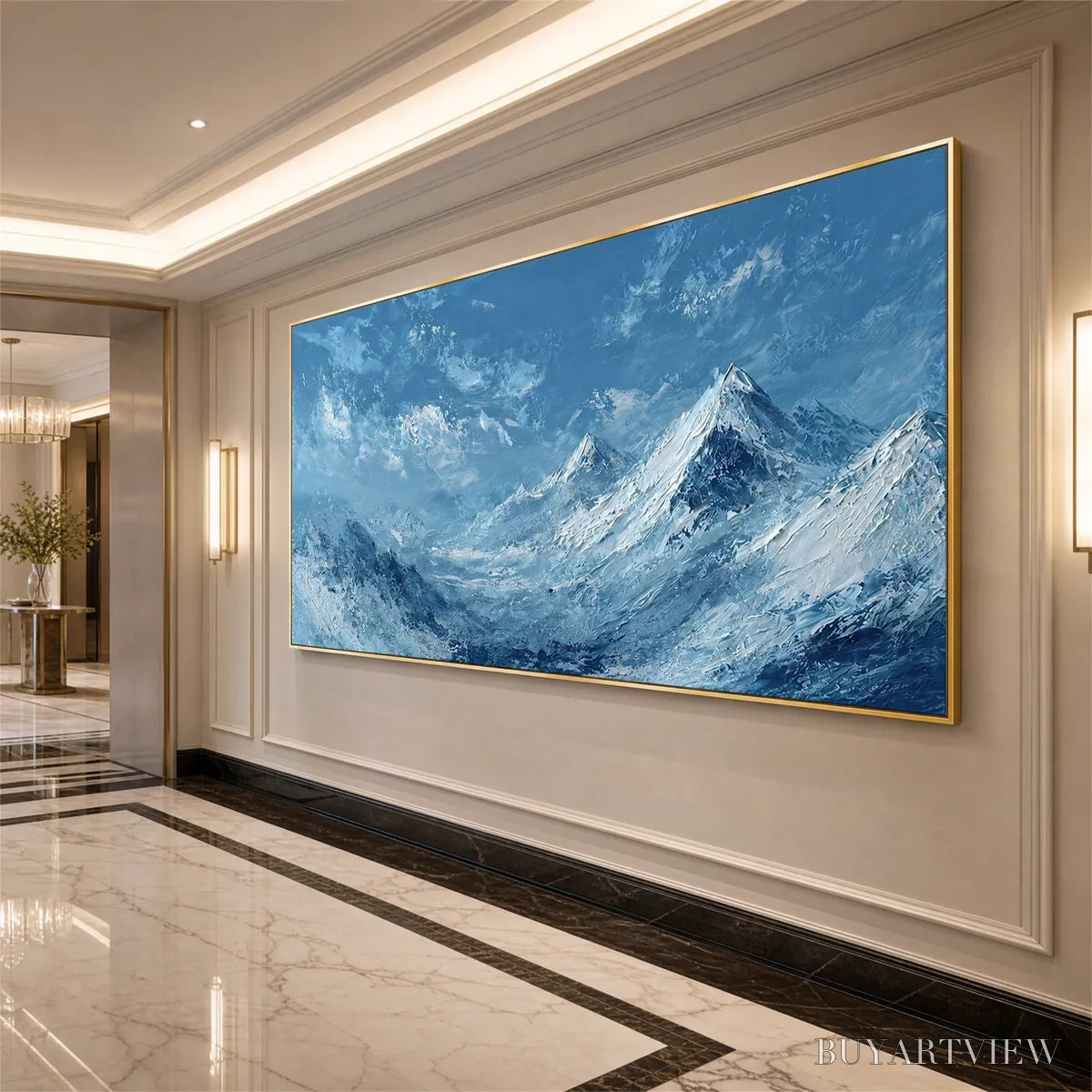 BUYARTVIEW Alpine Echo – Textured Impasto Mountain Landscape Painting - image 4