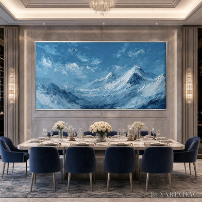 BUYARTVIEW Alpine Echo – Textured Impasto Mountain Landscape Painting - image 6