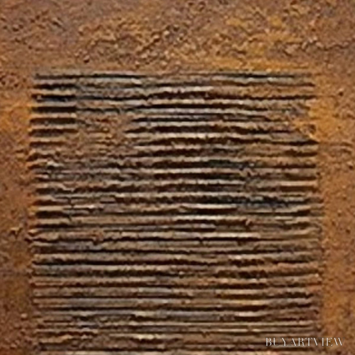 BUYARTVIEW Earthen Codex – Large Textured Brown Wabi Sabi Abstract Art - image 3