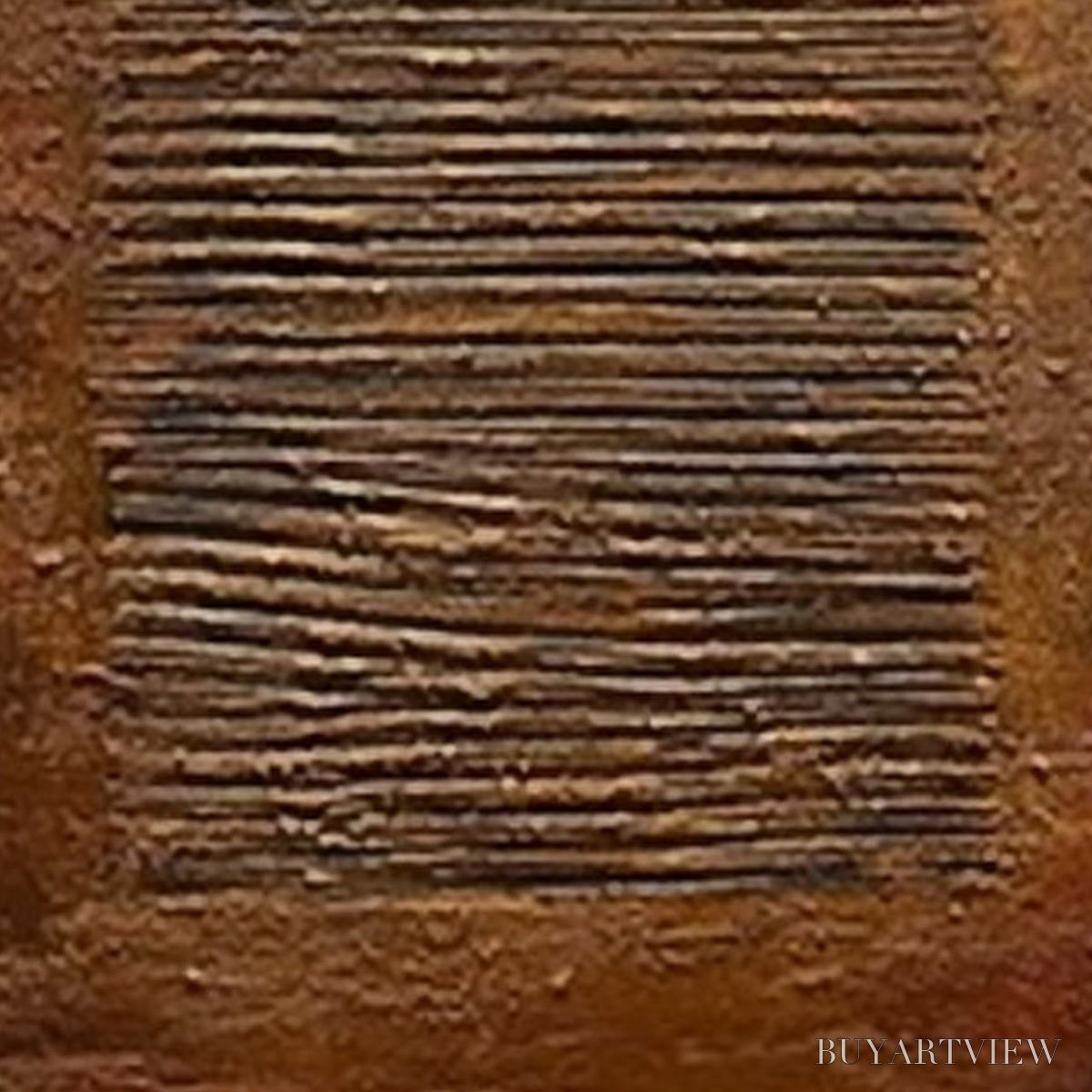 BUYARTVIEW Earthen Codex – Large Textured Brown Wabi Sabi Abstract Art - image 5