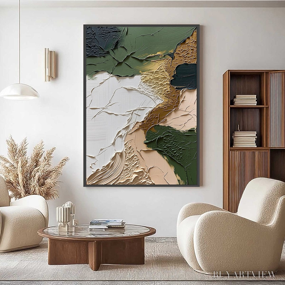 BUYARTVIEW Terrain – Textured Wabi Sabi Abstract Painting in Earth Tones - image 2