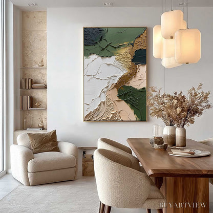 BUYARTVIEW Terrain – Textured Wabi Sabi Abstract Painting in Earth Tones - image 4