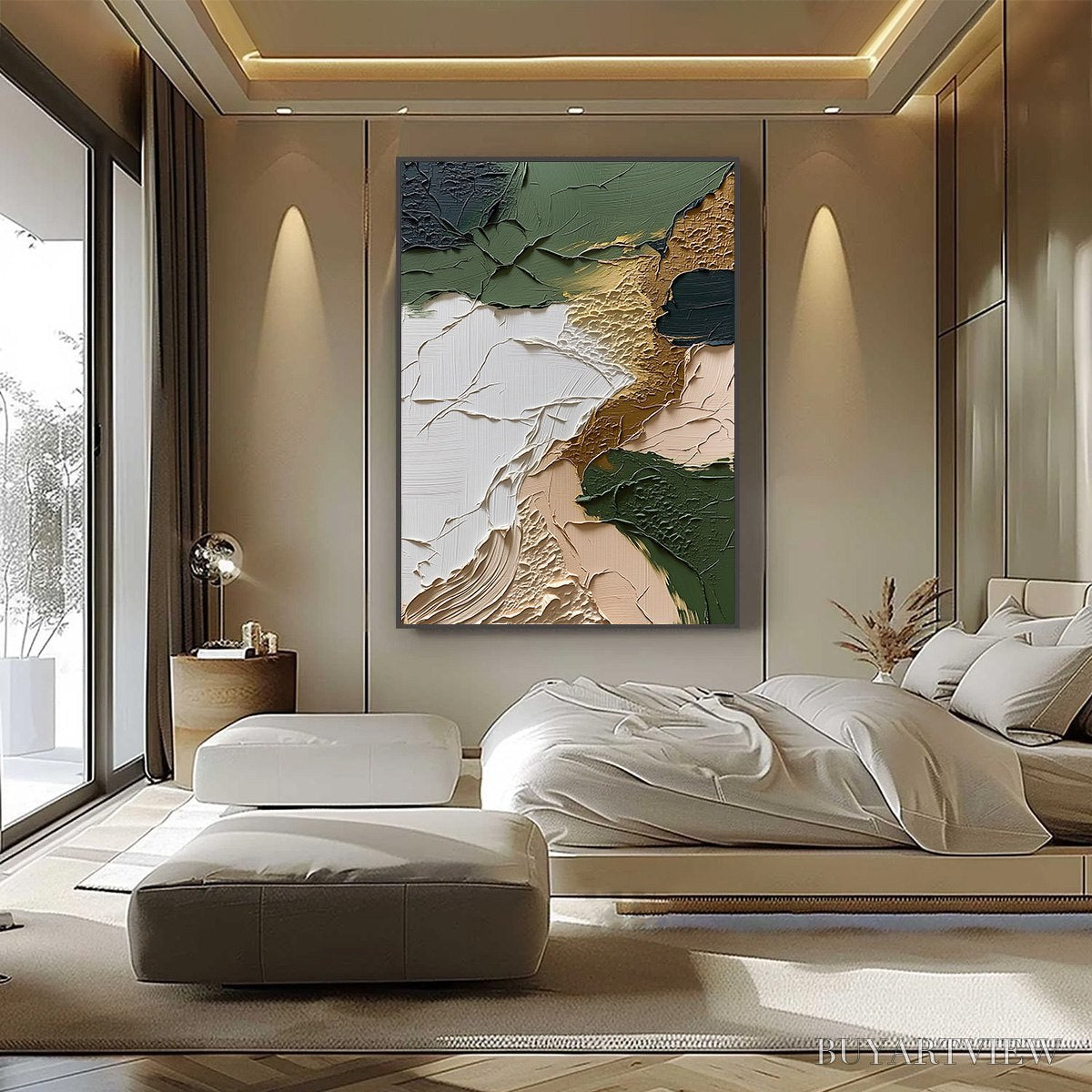 BUYARTVIEW Terrain – Textured Wabi Sabi Abstract Painting in Earth Tones - image 6