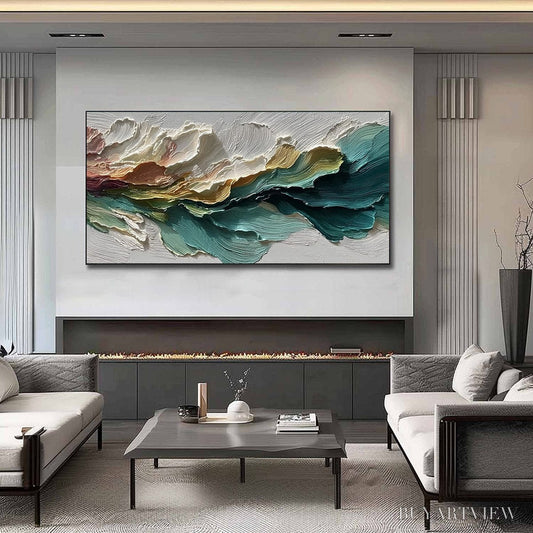 BUYARTVIEW Canyon Rhythm – Large Textured Abstract Impasto Landscape Painting - image 2