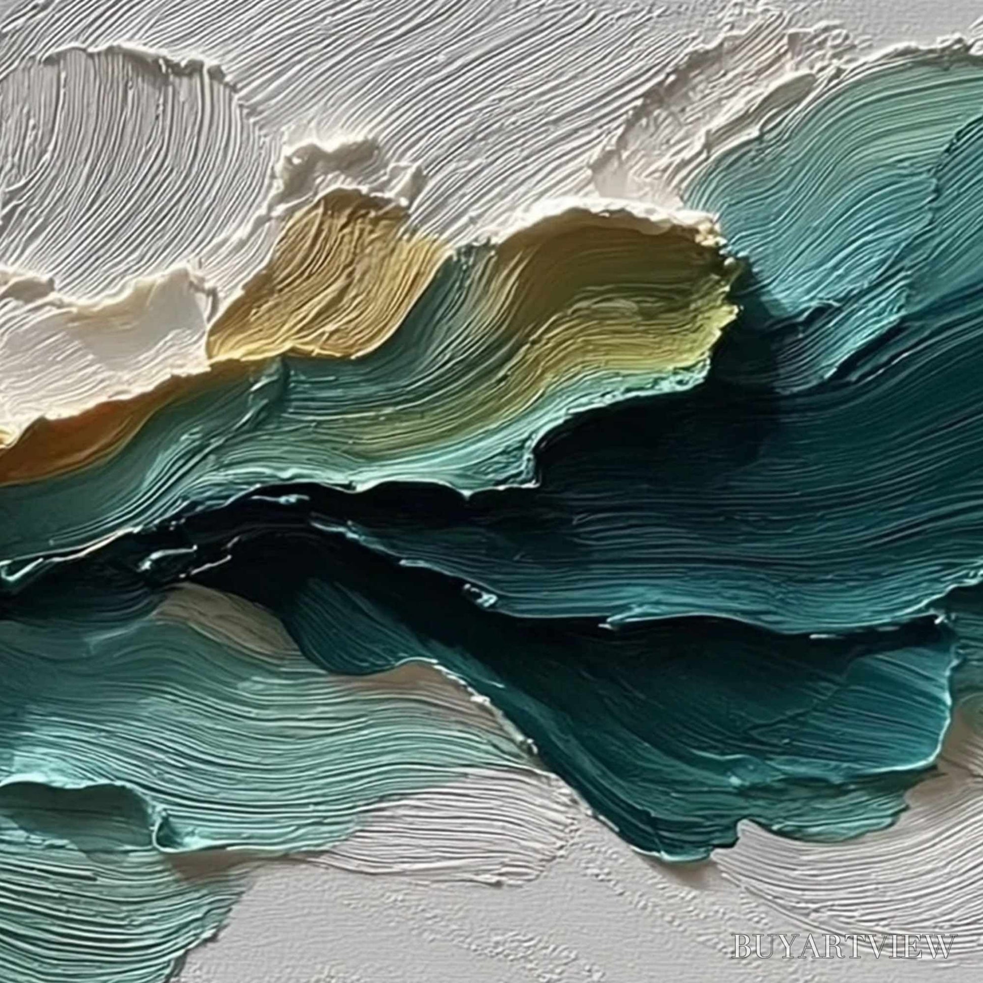 BUYARTVIEW Canyon Rhythm – Large Textured Abstract Impasto Landscape Painting - image 5