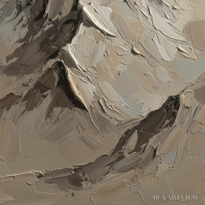 BUYARTVIEW Terra Peak – Textured Wabi Sabi Mountain Impasto - image 5