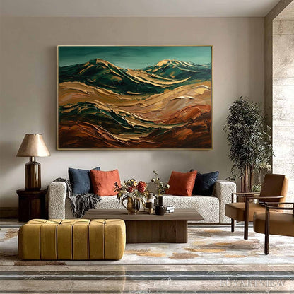 BUYARTVIEW Terra Dorata – Textured Abstract Mountain Landscape Painting - image 6