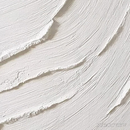 BUYARTVIEW Whispering Waves – Textured White Minimalist Wabi Sabi Abstract Painting - image 3