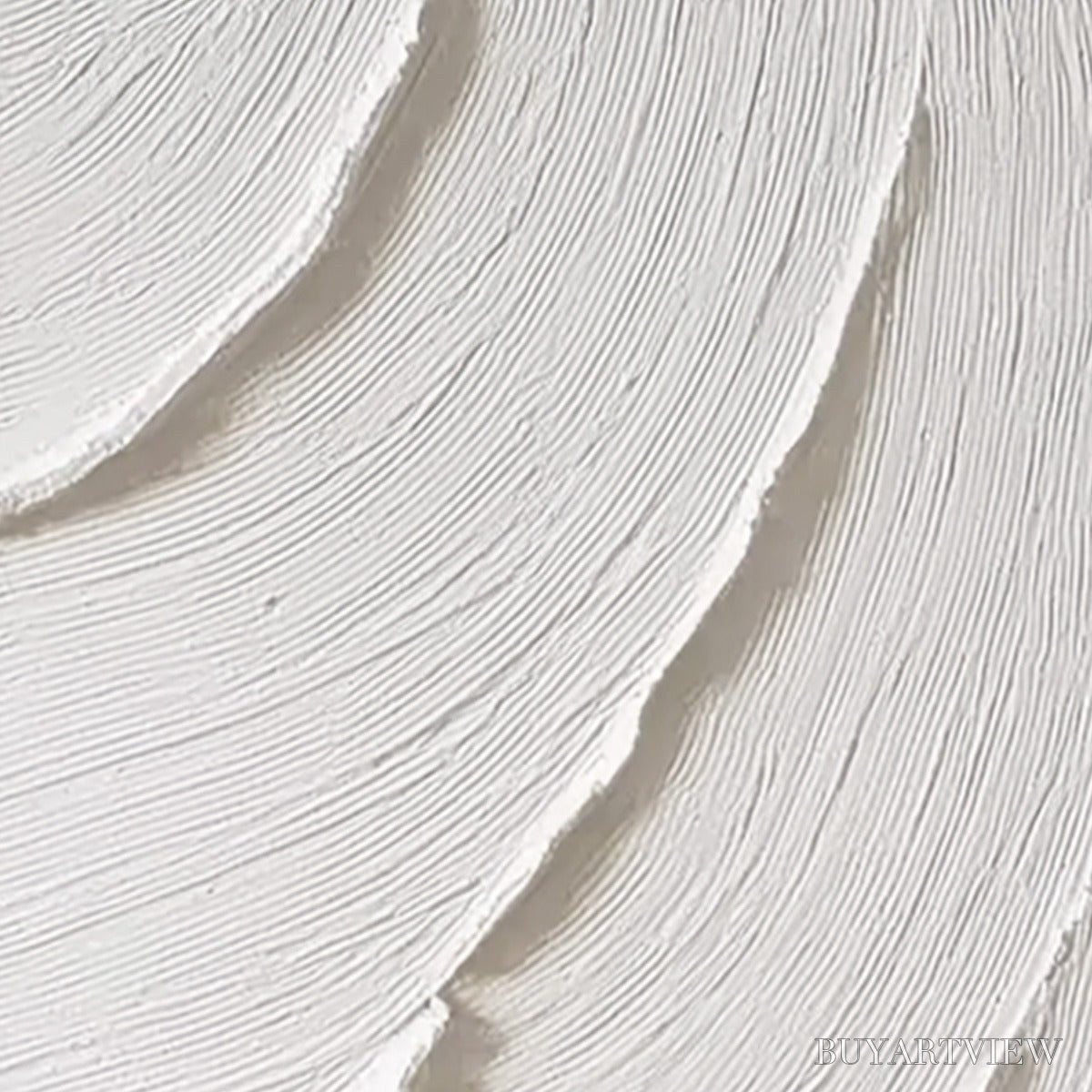 BUYARTVIEW Whispering Waves – Textured White Minimalist Wabi Sabi Abstract Painting - image 5