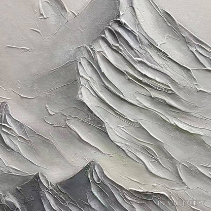 BUYARTVIEW Alpine Majesty – Textured Minimalist Mountain Painting - image 3