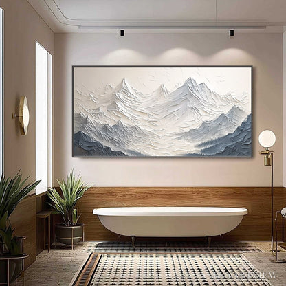BUYARTVIEW Alpine Majesty – Textured Minimalist Mountain Painting - image 4