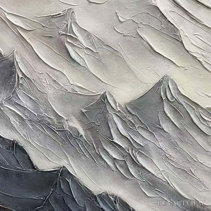 BUYARTVIEW Alpine Majesty – Textured Minimalist Mountain Painting - image 6