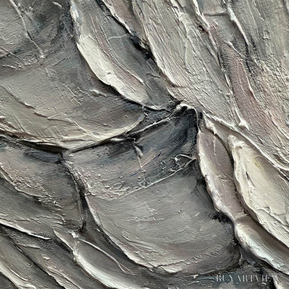 BUYARTVIEW Frozen Peaks – Textured Impasto Mountain Landscape Oil Painting - image 3