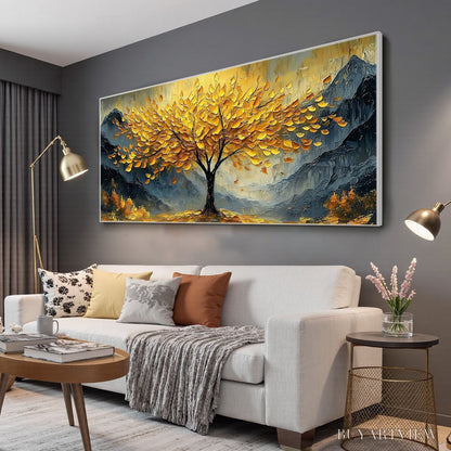 BUYARTVIEW Golden Majesty – Textured Landscape Oil Painting - image 4