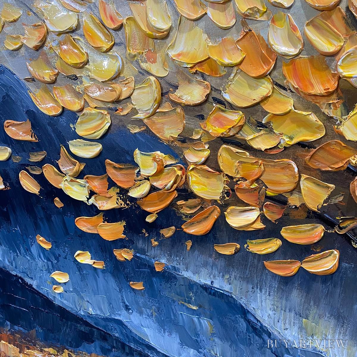 BUYARTVIEW Golden Sanctuary – Textured Landscape Oil Painting - image 5