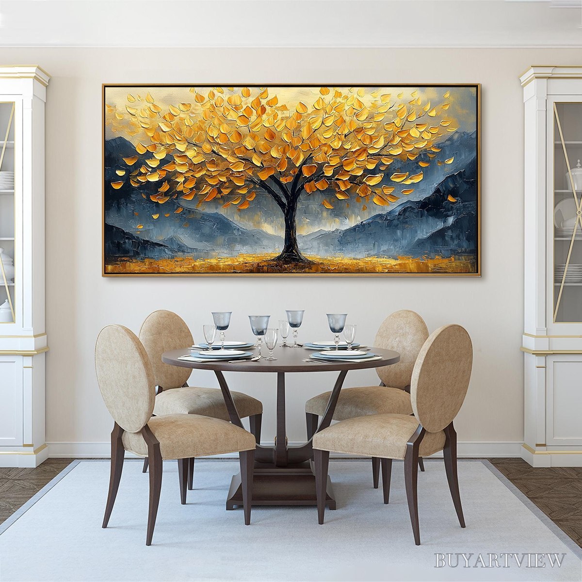 BUYARTVIEW Golden Sanctuary – Textured Landscape Oil Painting - image 6