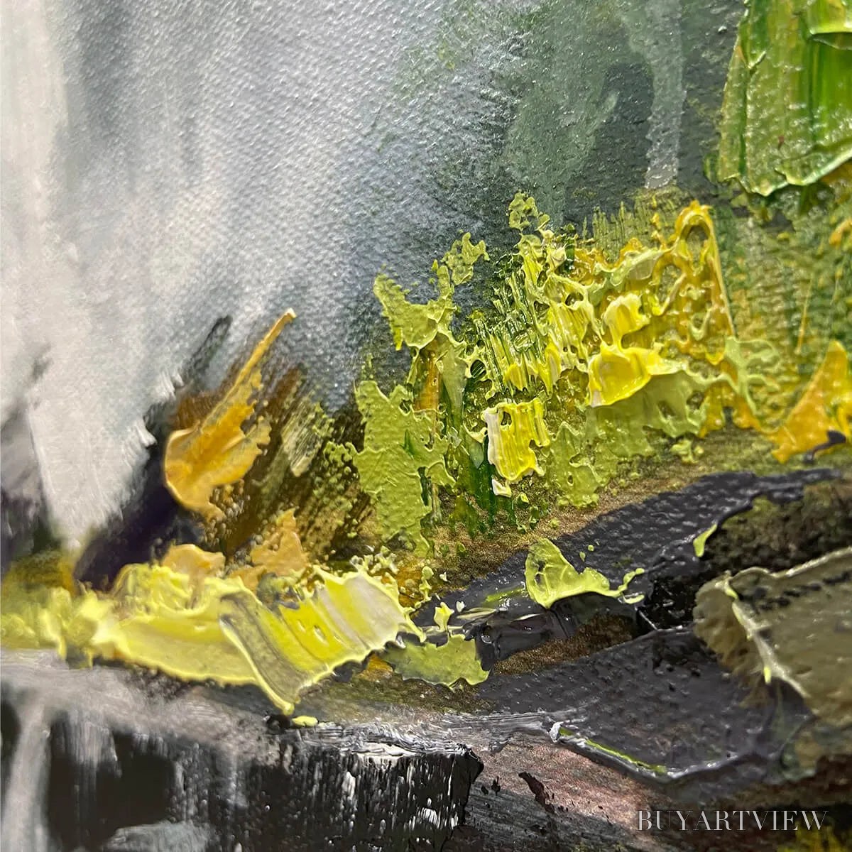 BUYARTVIEW Cascading Mist – Waterfall Landscape Nature Oil Painting - image 5