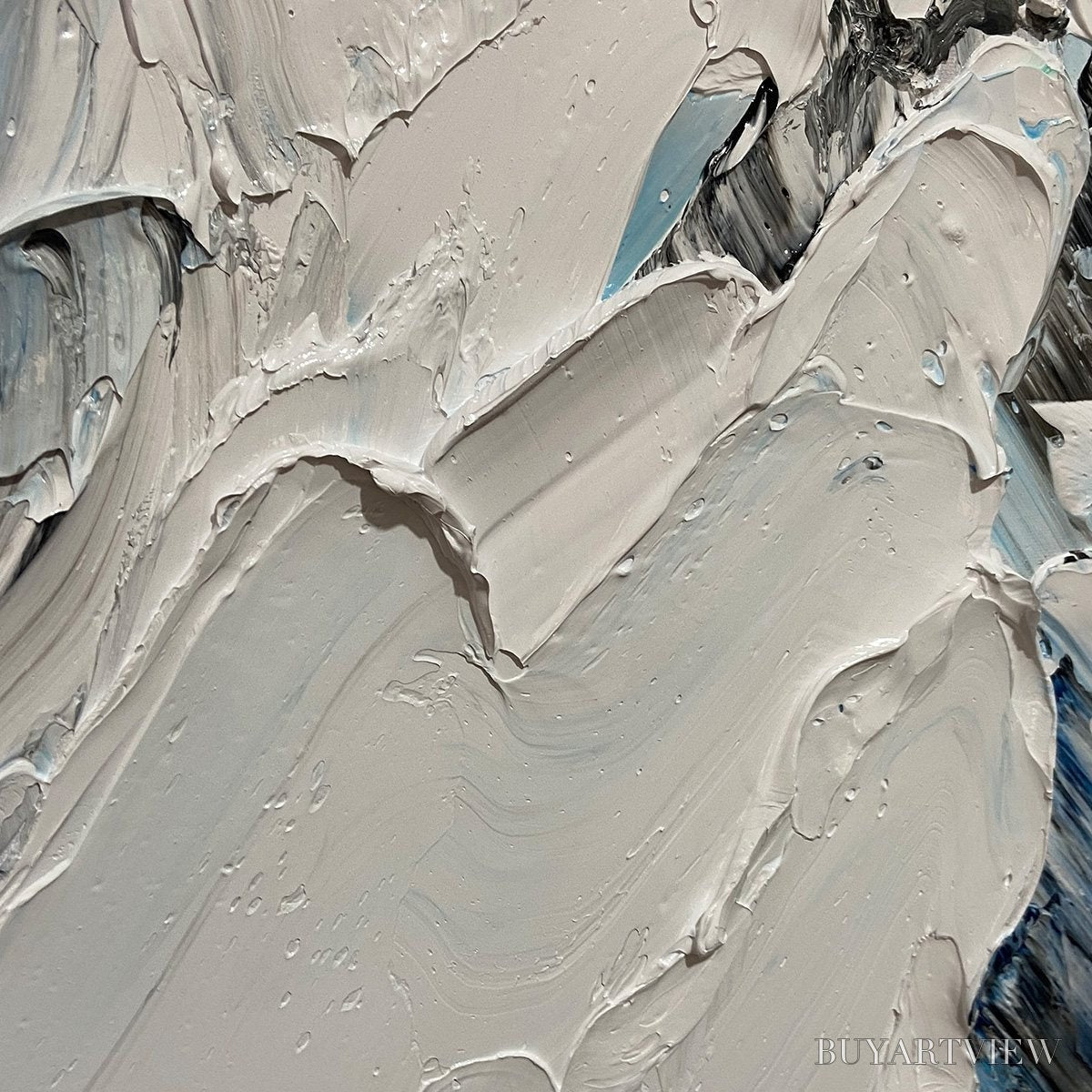 BUYARTVIEW Ascent – Textured Impasto Mountain Landscape Painting with Skiers - image 6