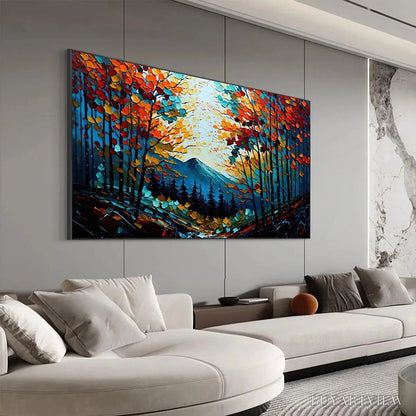 BUYARTVIEW Colorful Forest Landscape Oil Painting - Autumn Vibes - image 6