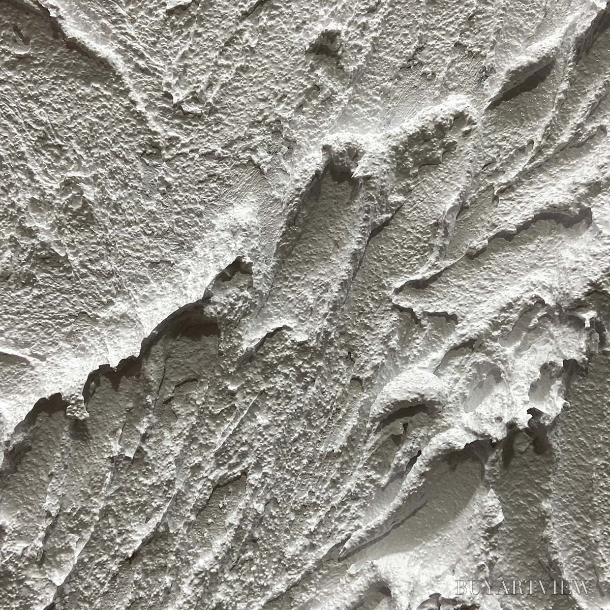 BUYARTVIEW White Mountain – Textured Mountain Painting - image 4