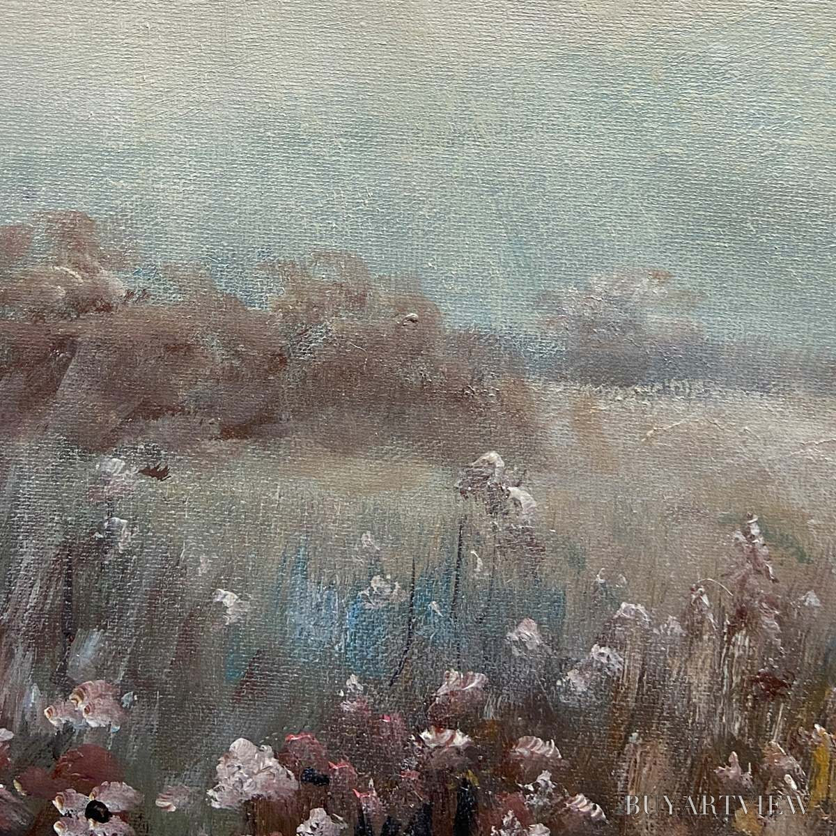BUYARTVIEW Meadow Valley Panoramic – Landscape Painting, Panoramic - image 3