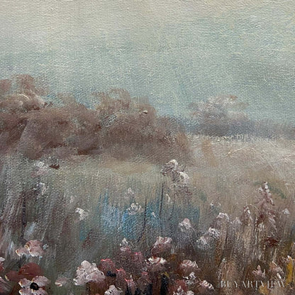 BUYARTVIEW Meadow Valley Panoramic – Landscape Painting, Panoramic - image 3