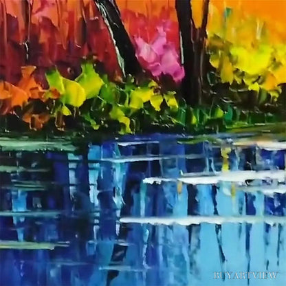 BUYARTVIEW Enchanted Riverview – Colorful Landscape Painting - image 6